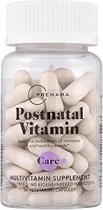 PREMAMA Postpartum Multivitamin med vitamin B12 & Folate, Postnatal Support for Amning og Amning, 28 Servering