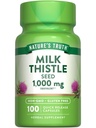 Nature 's Truth Milk Thistle Seed Extract 1000mg ttesmå 124; Urtetilskud 124; 100 Kapseler 124; Non- GMO & Gluten Free
