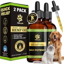 Billion Kæledyr - Hamp Olie til Hunde og Katte - Hjælper med Angst, Smerte, Stress, Sove, Gigt, Krampeanfald Relief - Hip og fælles støtte - Calming Drops
