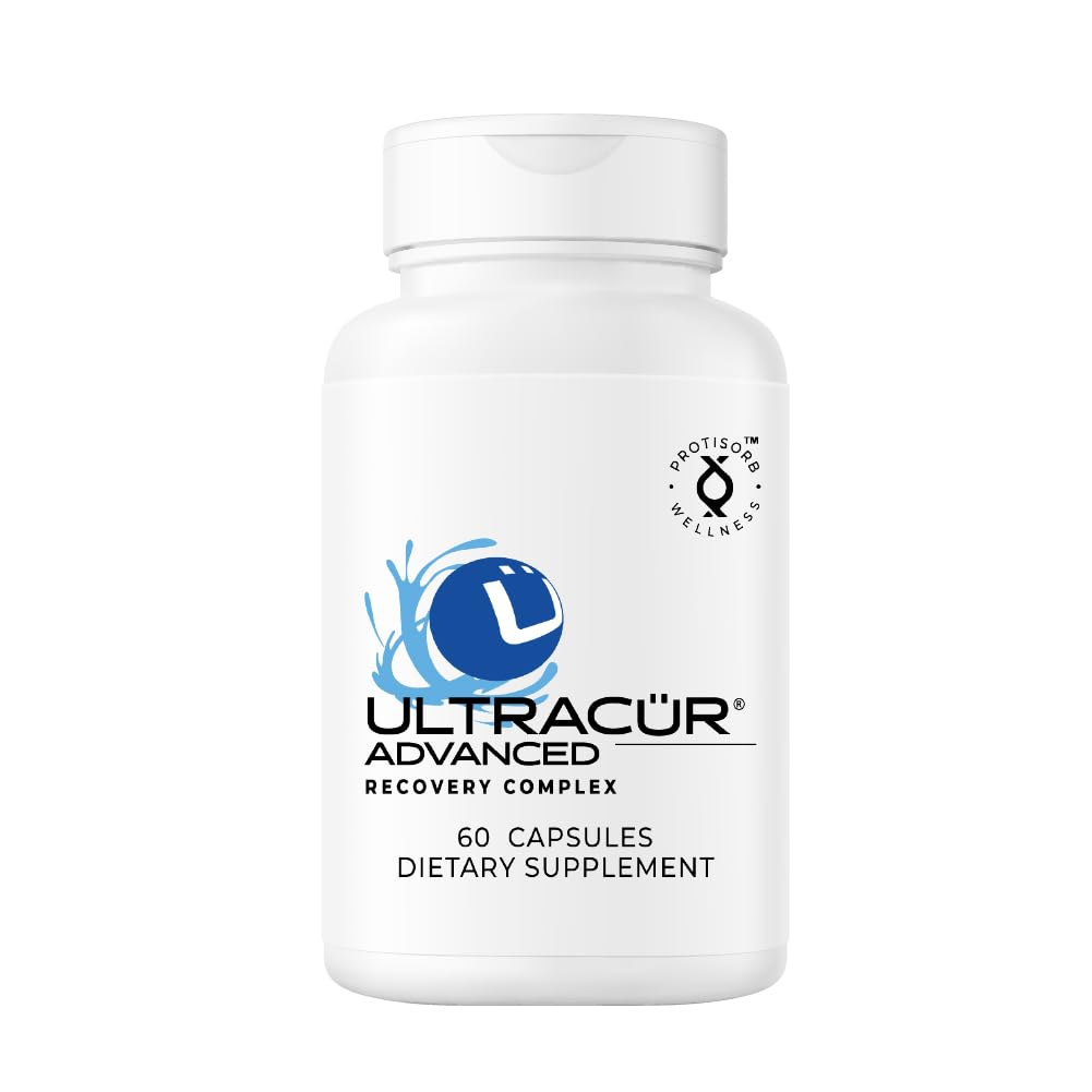 UltraCur Advanced Joint Support Supplement med høj Absorption Curcumin - Extra Strength Protisorb Liquid Protein Scaffeld - Understøtter mobilitet og fleksibilitet med Devils Claw & Boswellia - 60 kapsler