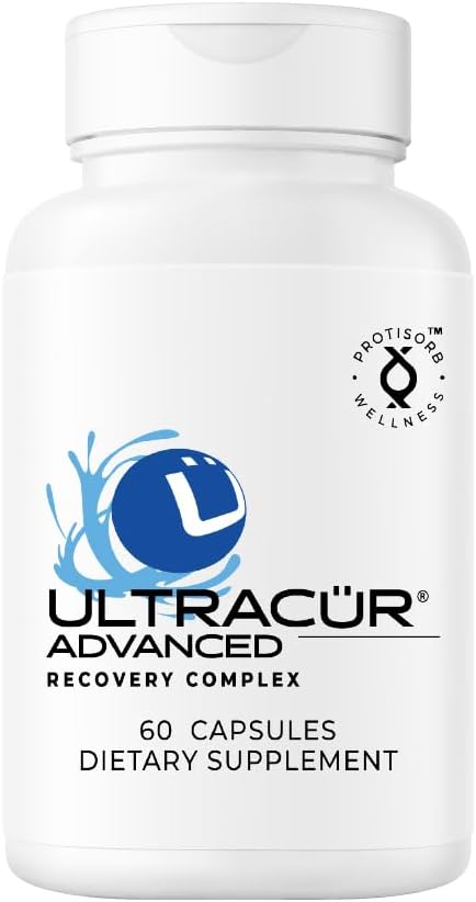 UltraCur Advanced Joint Support Supplement med høj Absorption Curcumin - Extra Strength Protisorb Liquid Protein Scaffeld - Understøtter mobilitet og fleksibilitet med Devils Claw & Boswellia - 60 kapsler