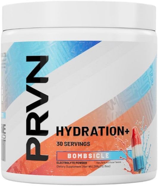 PRVN Performance Hydration + optimeret formel - Rig i natrium, kalium & chlorid til forbedret hydrering & inddrivelse, 30 Serv (Bombsicle)