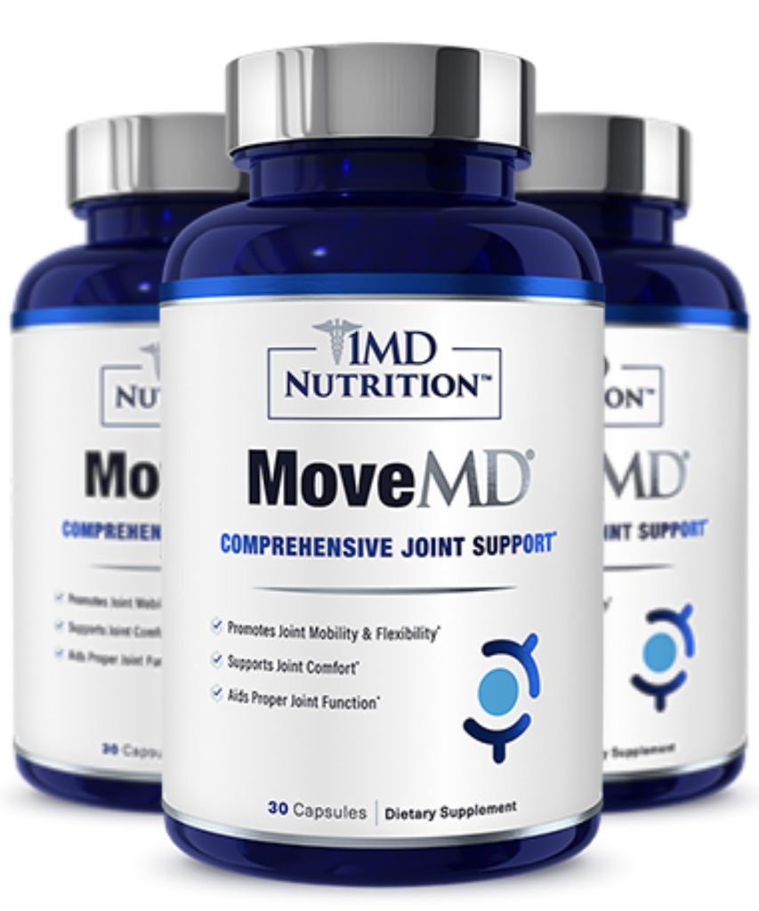 1MD Nutrition MoveMD - Joint Health Supplement - Doctor Formulated Medical 124; med Collagen, Astaxanthin, og mere Medical 124; (3- Pack)