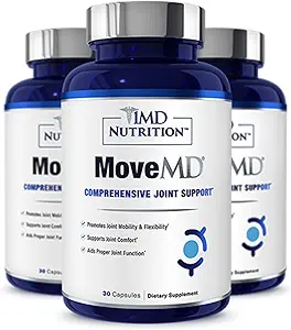1MD Nutrition MoveMD - Joint Health Supplement - Doctor Formulated Medical 124; med Collagen, Astaxanthin, og mere Medical 124; (3- Pack)