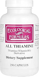 Økologiske formler Allithiamin Vitamin B1 Capsule, 50 mg, 250 Tælling