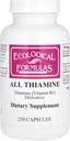 Økologiske formler Allithiamin Vitamin B1 Capsule, 50 mg, 250 Tælling