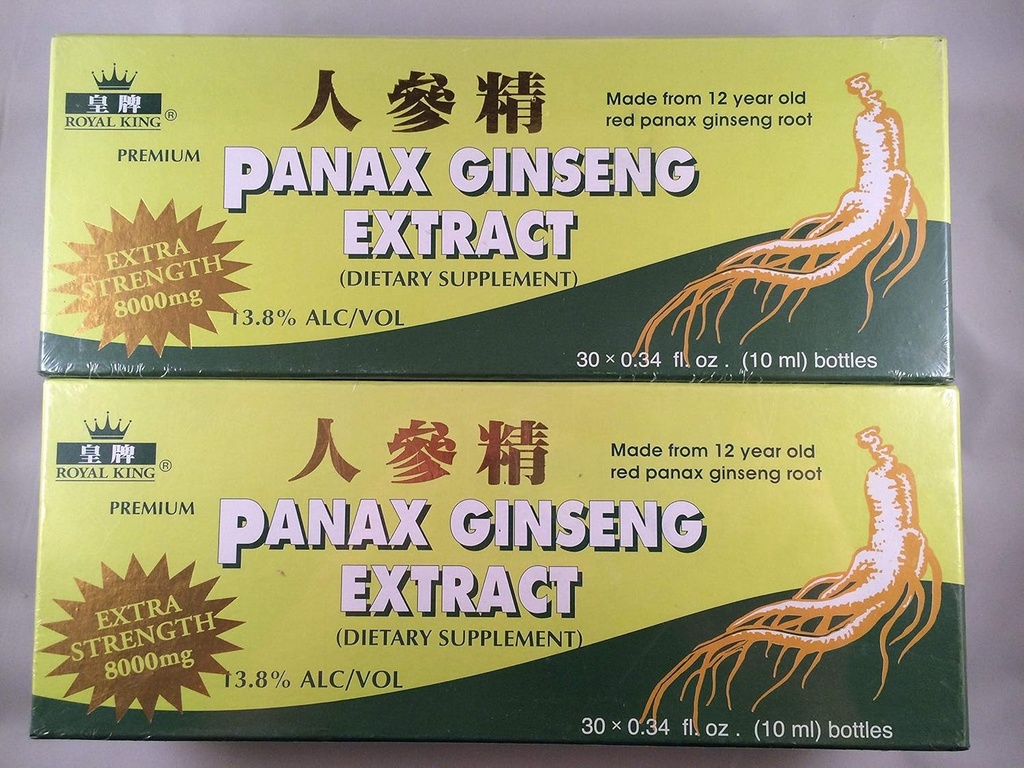 Royal King - Red Panax Ginseng Extract 8000mg (30 hætteglas X 10ml)