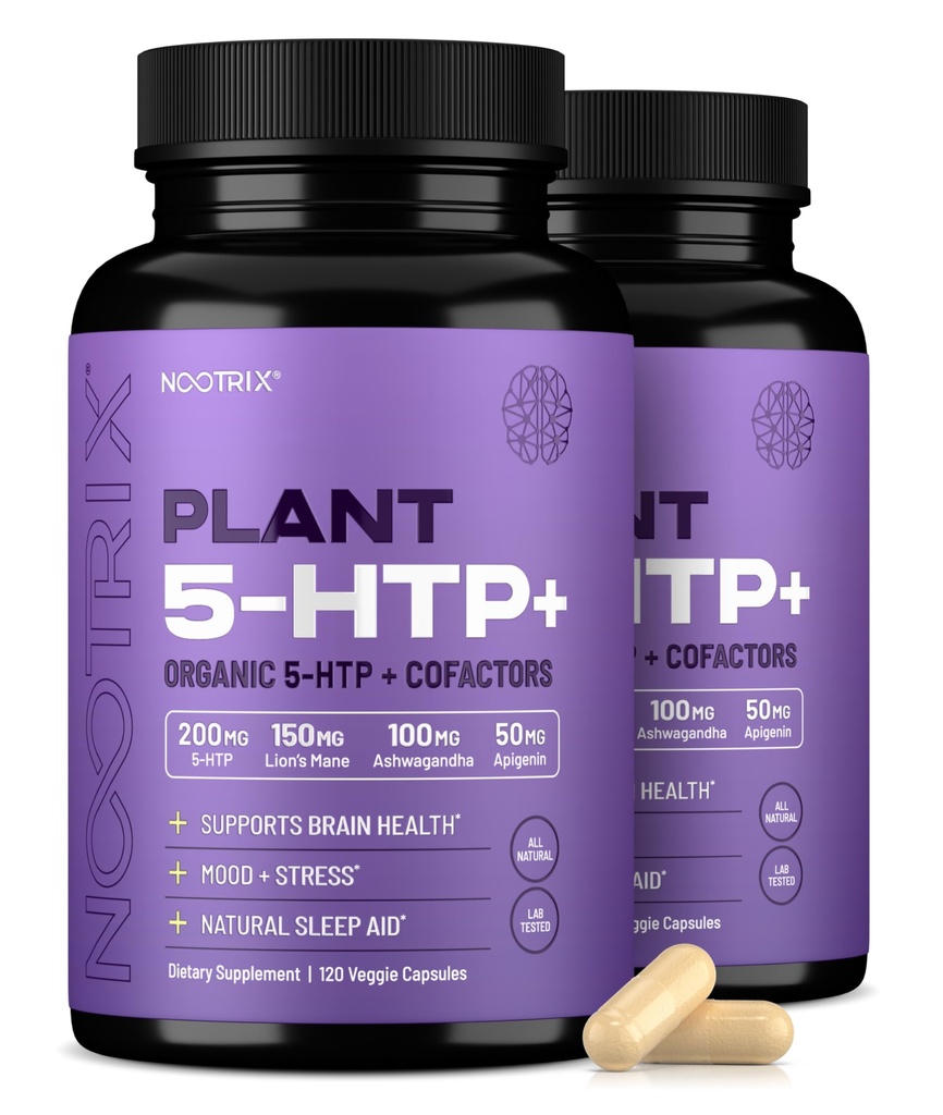 Nootrix Organic Plant 5 HTP + Supplement Note 124; Understøtter hukommelse, mental fokus, kognitiv sundhed og energi