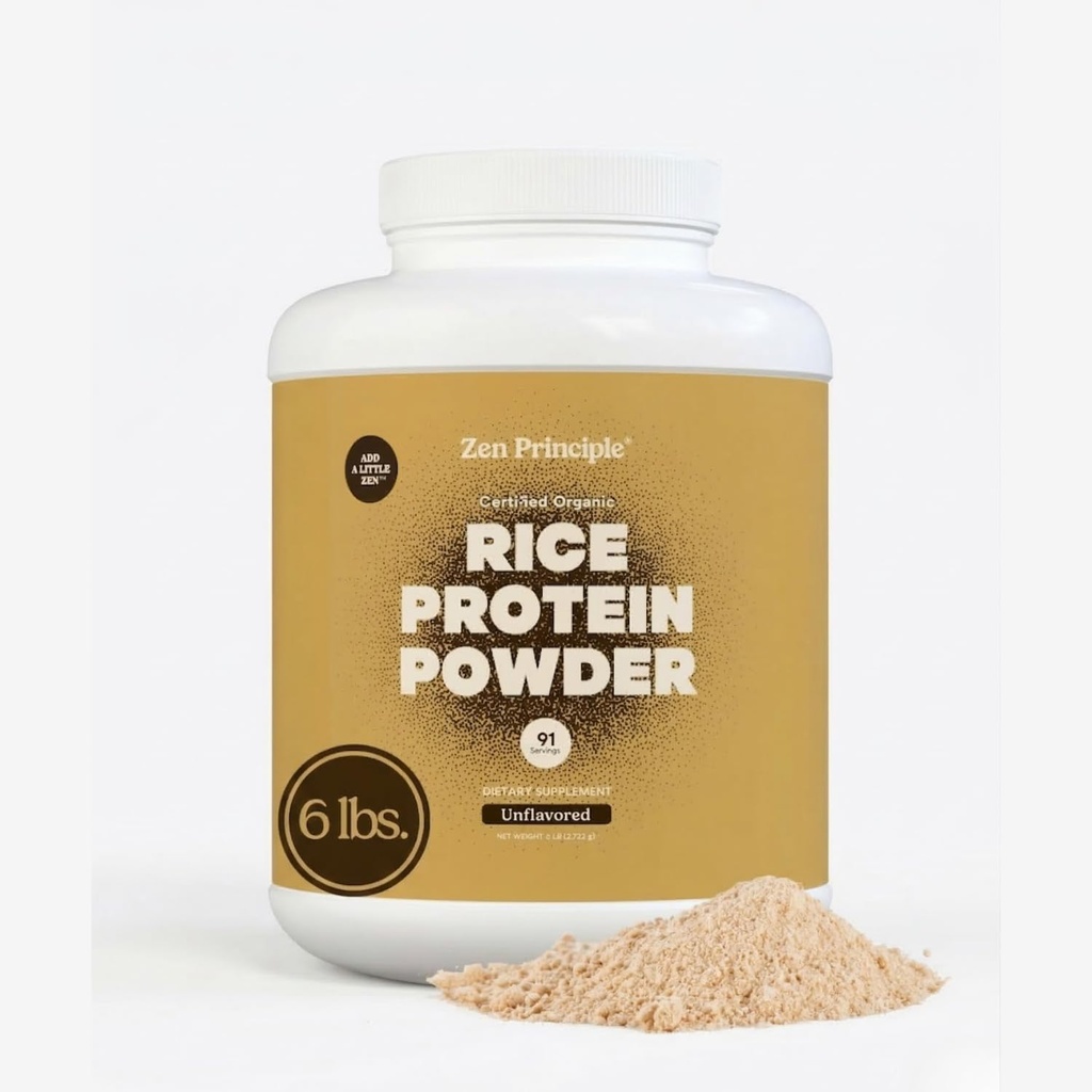 Zen Princip Organic Brown Rice Protein 6 LB. USDA Certified Organic. Uden smag. Ikke-GMO. Vegansk.