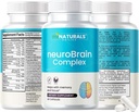 miNATURALS neuroBRAIN Complex Kosttilskud til hjælp med hukommelse og fokus for mænd, kvinder og seniorer, vitaminer og bacopa, GABA, Grape Seed, Bilberry Fruit Extract, og mere...