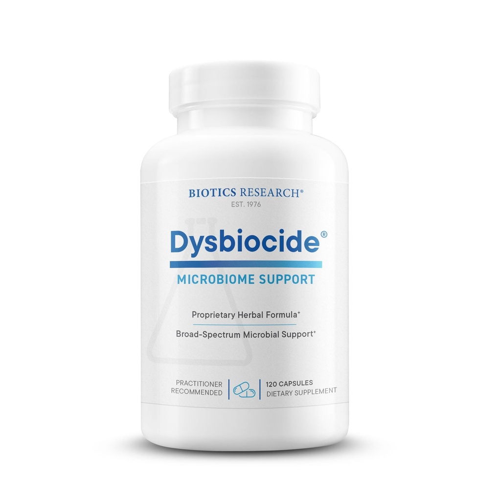 Bioteknologi Forskning Dysbiocide Synergistisk Botanisk Blend Understøtter Normal Gut Sundhed for kvinder & Mænd - Digestive Health Supplement - Understøtter Balanceret Gut microbiom - 120 kapsler