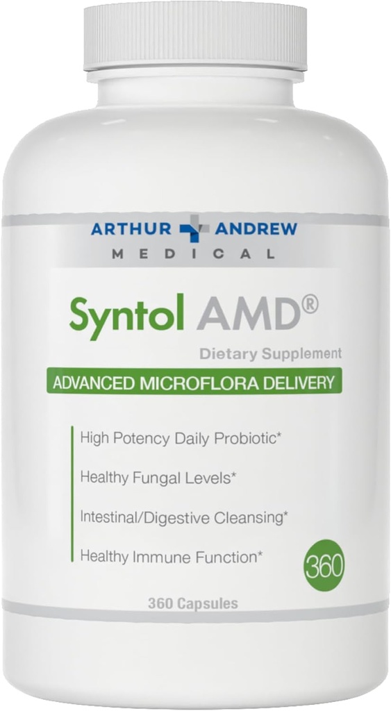 Arthur Andrew Medical, Syntol, 3-in-1 Formel med probiotika, Prebiotic Fiber & Yeast Cleansing Multi- Enzymes, 360