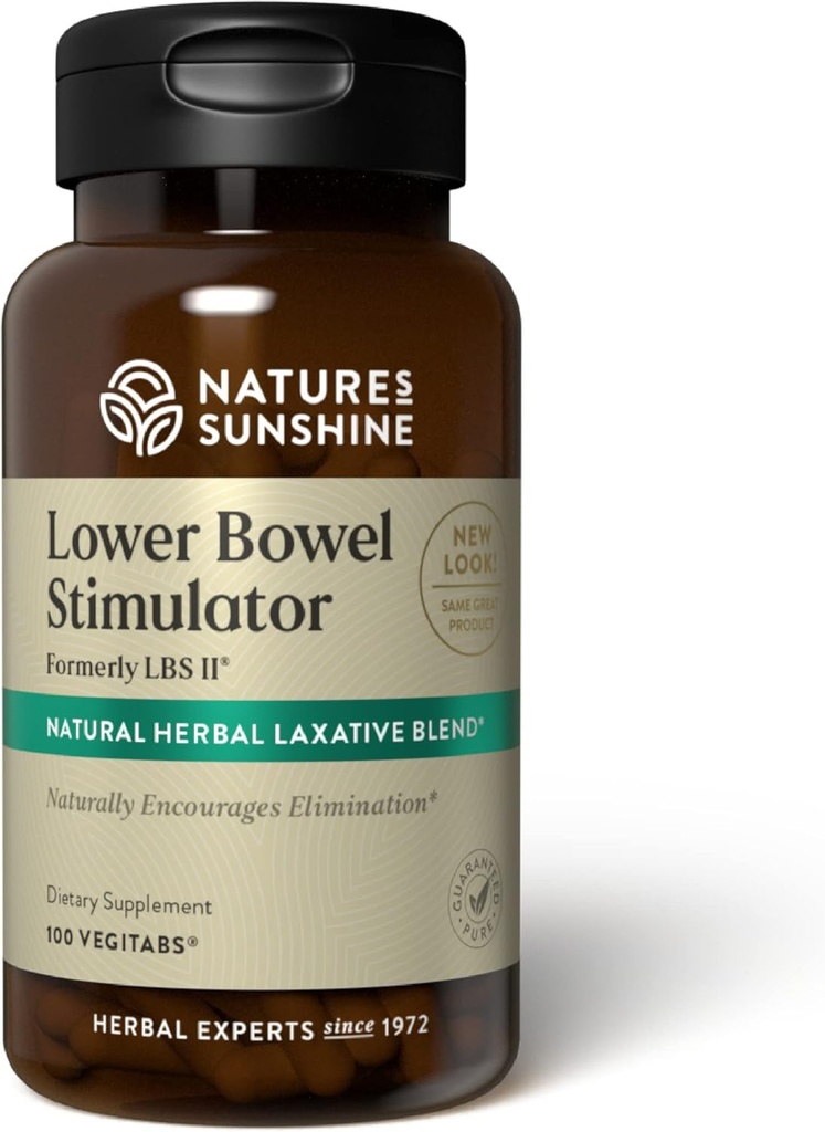 Nature 's Sunshine Lavere tarm Stimulator - Hjælper Relieve Forstoppelse - Rense & Detox din kolon med naturlige planteingredienser - 25 Servere - 100 Vegitabs