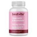 BESTVITE Quercetin med bromelain 500mg / 250 mg (120 vegetariske kapsler) - Ingen stearater - Ingen silikonedioxid - Vegan - Non GMO - Gluten Free