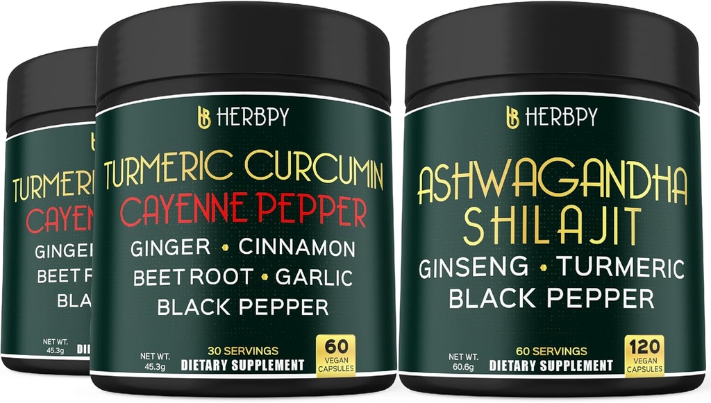 Bundle 7in1 Gurkemeje & 5in1 Ashwagandha Shilajit Supplement