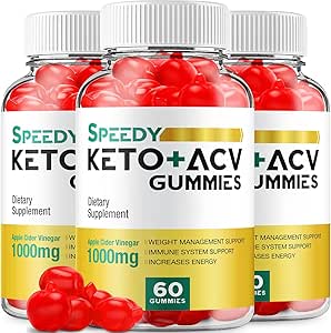 (3 Pack) Speedy Keto ACV Gummies - Advanced Formel Speedy Keto Plus ACV Gummies Apple Cider Vincious Speedy ACV Kosttilskud Mænd Kvinder (180 Gummies)