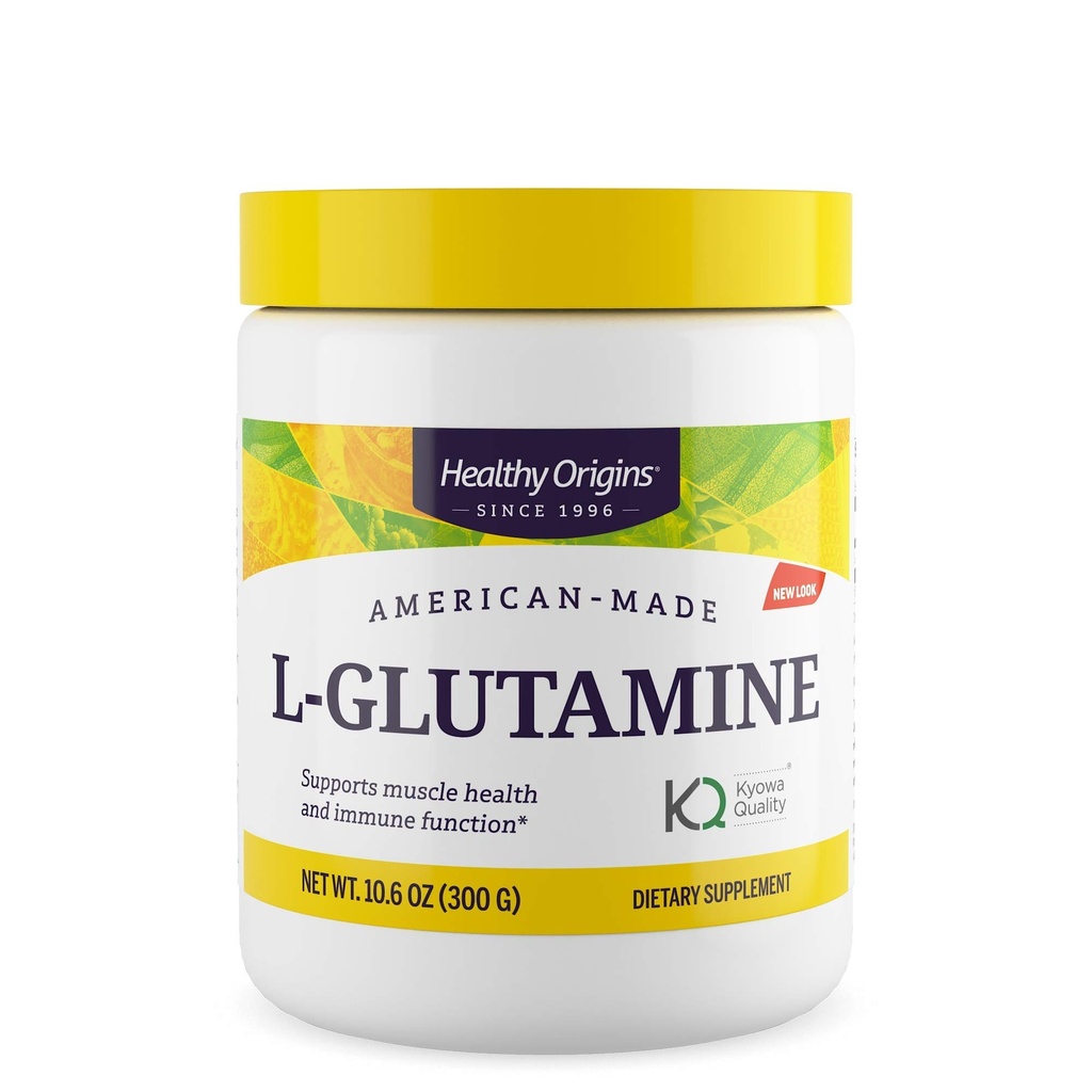 Sunde oprindelser L- Glutamin (Amerikan- Made, Non- GMO, Gluten Free, Muscle Support, Immunsupport), 10.6 Ounce