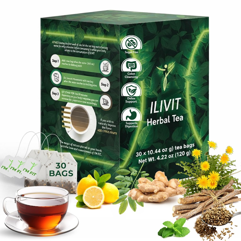 Ilivit Organic Colon Cleanser & Detox Tea Note 124; Colon Cleansse