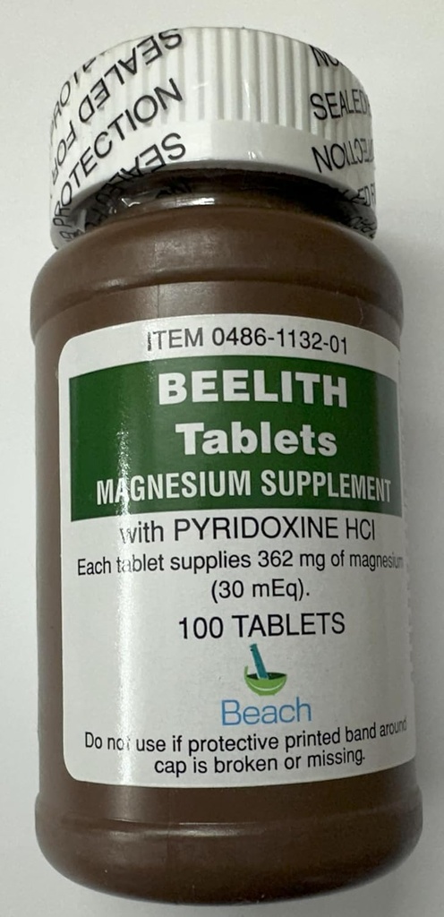 tabletter magnesium supplement med og pyridoxin HCL - 100 hver - Køb pakker og SAVE (pakke med 2)