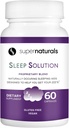 Health Sleep Solution, Sleep Supplement for voksne, Magnesium og Melatonin for Sleep giver naturlig Sleep Support, Vegan Ingredienser, Gluten- Free Magnesium Sleep Supplement, 60 Kapsler