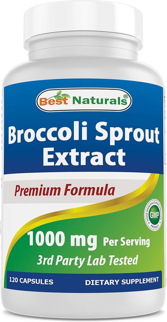 Bedste Naturals Broccoli Spruts Extract, 1000 mg, 120 Greve