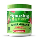 Amazing Grass Green Blend Energy: Smoothie Mix, Super Green Powder & Plant baseret koffein med Matcha Green Tea & Beet Root Powder, Watermelon, 30 Servere (Packaging May Vary)