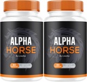 (2 Pack) Alpha Horse, Alpha Horse Pills for Mænd, Alpha Horse Kapsler, Alpha Horse Supplement, Alpha Horse Vitamin Alle naturlige Premium Formel, Alpha Horse Supplement Support, 120 Kapsler til 2 Måned