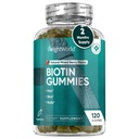 WeightWorld Biotin Gummies for Hår, Hud & Nails 5000mcg - 120 Greve (60 Servering) - Biotin Kosttilskud til kvinder & mænd - Natural blandet berry smag Biotin Gummy - Vegetar & Third- Party Testet