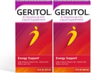 Geritol flydende Vitamin og Jern supplement, energistøtte, Indeholder høj potens B- Vitamin og Jern, Pleasant Tasting, Let at synke, Ingen kunstige sødestoffer, Non- GMO, 12 Oz, 2 Pack