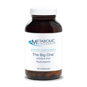 Metabolisk vedligeholdelse Den Store - En gang daglig Iron- Free Multivitamin Mineral Supplement - Folat, B Vitamin, Biotin, Antioxidanter + vitamin K, immunsupportnæringsstoffer A + C (90 kapsler)