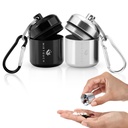 Bærbar Keychain Pill Holder Case - Discreet vandtæt Mini Pill Container Carrier med stærke carabiers til Pocket Purse Travel Tasker - Aluminium Alloy Pill Fob Box til medicin smykker - 2 Pack