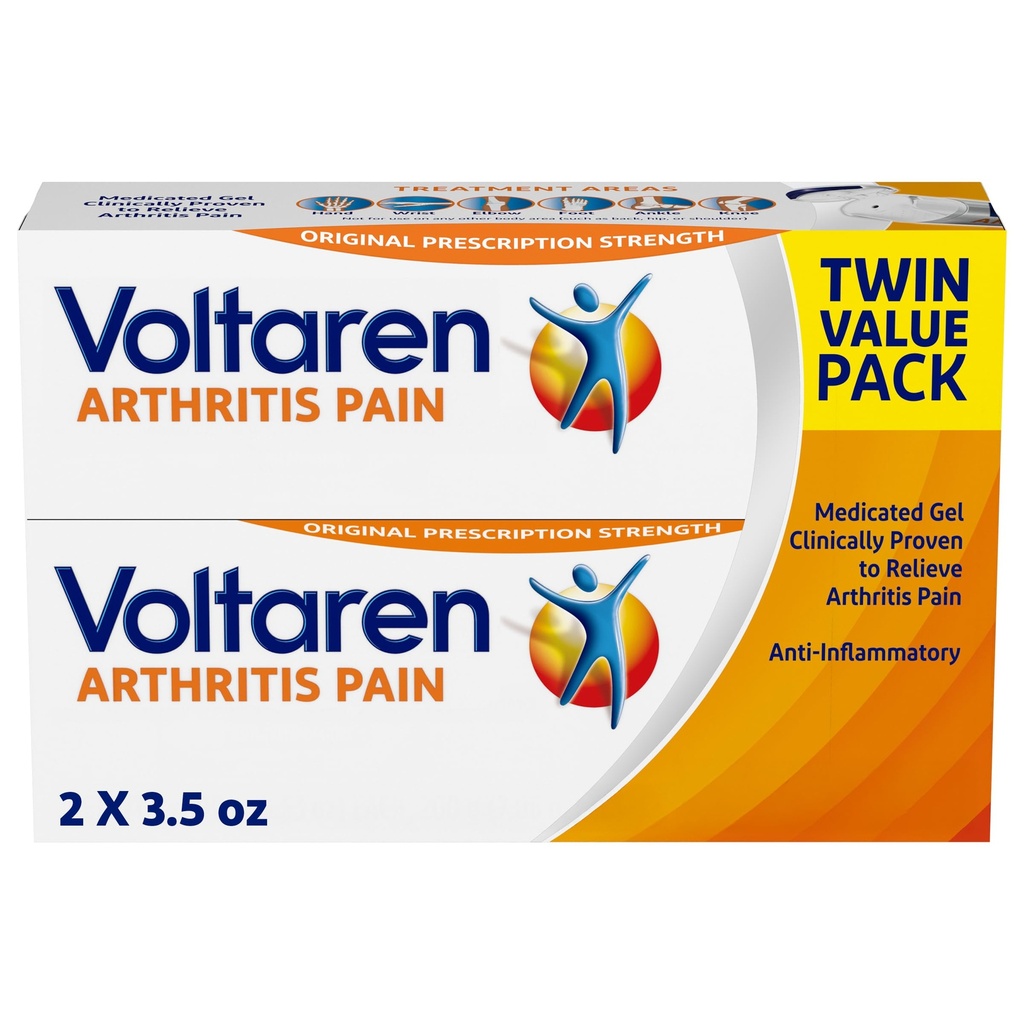 Voltaren Arthritis Pain Gel til kraftfuld tematisk arthritis Pain Relief med Diclofenac - NEW Easy Open Cap - 100 g x 2