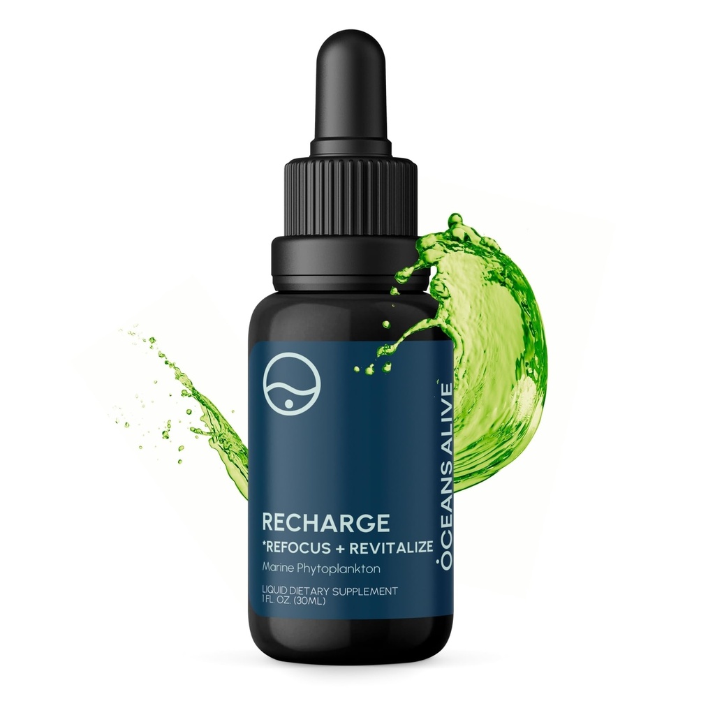 Aktivering Oceans Alive Mea124; 1 fl oz (30 ml) Measure124; Marine Phytoplankton Supplement Measure124; Chlorophyll & Mineral- Rich Formel for Energy & Focus Measure124; Natural Antioxidant Drops