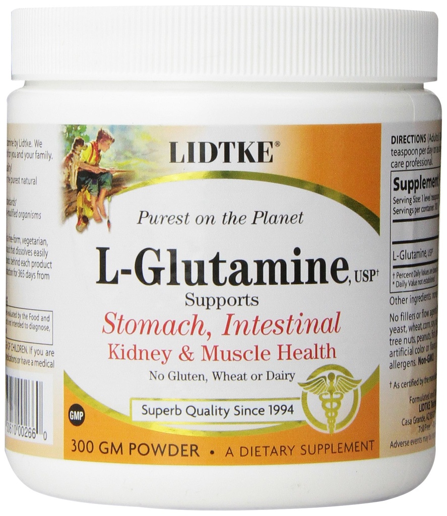 Lidtke Technologies L- Glutamin Powder, 300 Gram