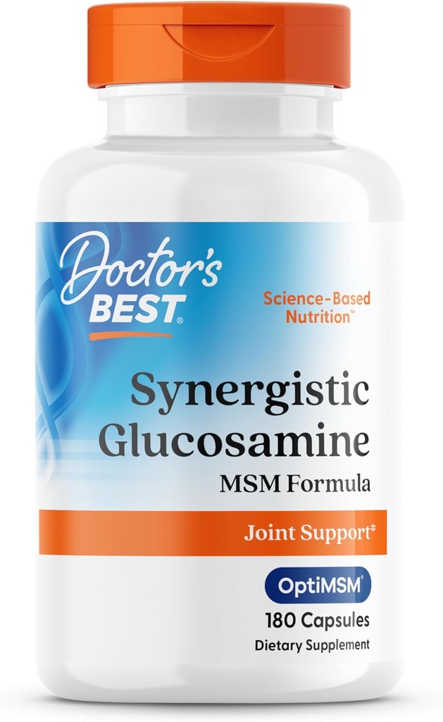 Læger Bedste Synergistiske Glucosamin MSM Formel, Fælles Support, Non-GMO, Gluten Free, Soy Free 180 Kapsler