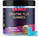 Totaria Creatine Monohydrat Gummies for mænd og kvinder 5000mg sukker gratis Pre- workout Supplement Creatin for muskel styrke, muskel builder, energi Boost, Vegan, blåbær flavor, 120 Greve