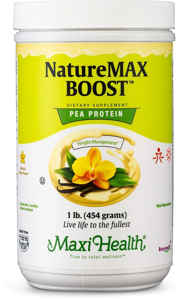 NatureMax BoostTM Pea Protein Powder - Kosher Vitamin - 1lb