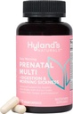 Hyland 's Easy Morning Prenatal Multivitamin og fordøjelsessygdomme og morgen sygdom Relief, 60 Vegan kapsler med Folate, Cholin, Zink, Ginger Root, Prebiotika og Alger DHA