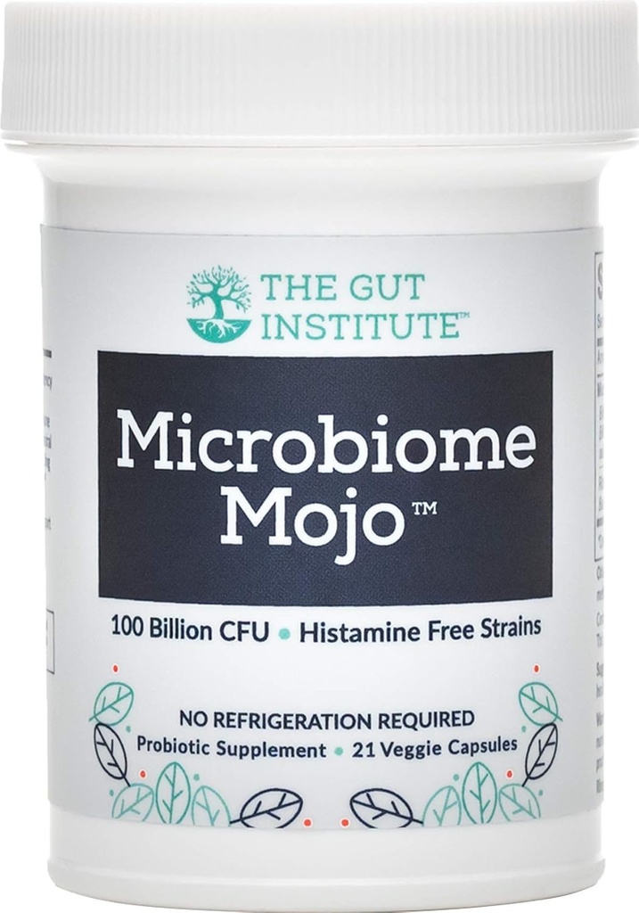 Mikrobiome Mojo 2- in-1 High Potency Probiotics - 100 Millioner CFU 'er plus 500 Millioner levedygtige Soil-baserede Probiotics per kapsel - 21 Greve - Ingen køling påkrævet - Made in USA