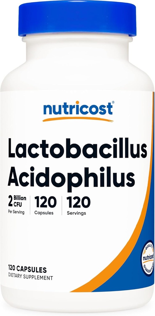 Nutricost Lactobacillus Acidophilus 2 Millioner CFU Per Serving (120 kapsler)