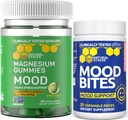 NATURLIGE STAKKER Mood Bites + Mood Magnesium Gummies Bundle - Positive Mood & Stress Support * - 60 tyggebånd