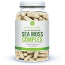 Antler Farms - 100% Pure Sea Moss Complex, 130 Kapsler, Wildcrafted Irish Sea Moss, Bladderwrack, og Burdock Root - En potent blend for wellness, Vegan- Friendly, Gluten, Soy, og Dairy Free