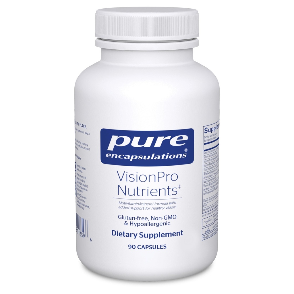 Pure indkapslinger VisionPro Nutrients Note 124; Hypoallergen Multivitamin / Mineral Complex til opretholdelse af sund Vision