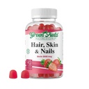 Greenfield Nutritions - Halal Biotin Gummies Vitamin til hår, hud og negle, understøtter fedt stofskifte, hårvækst, stærke negle og klar hud, Gelatine fri, ikke-GMO, og Gluten fri - 90 Gummies