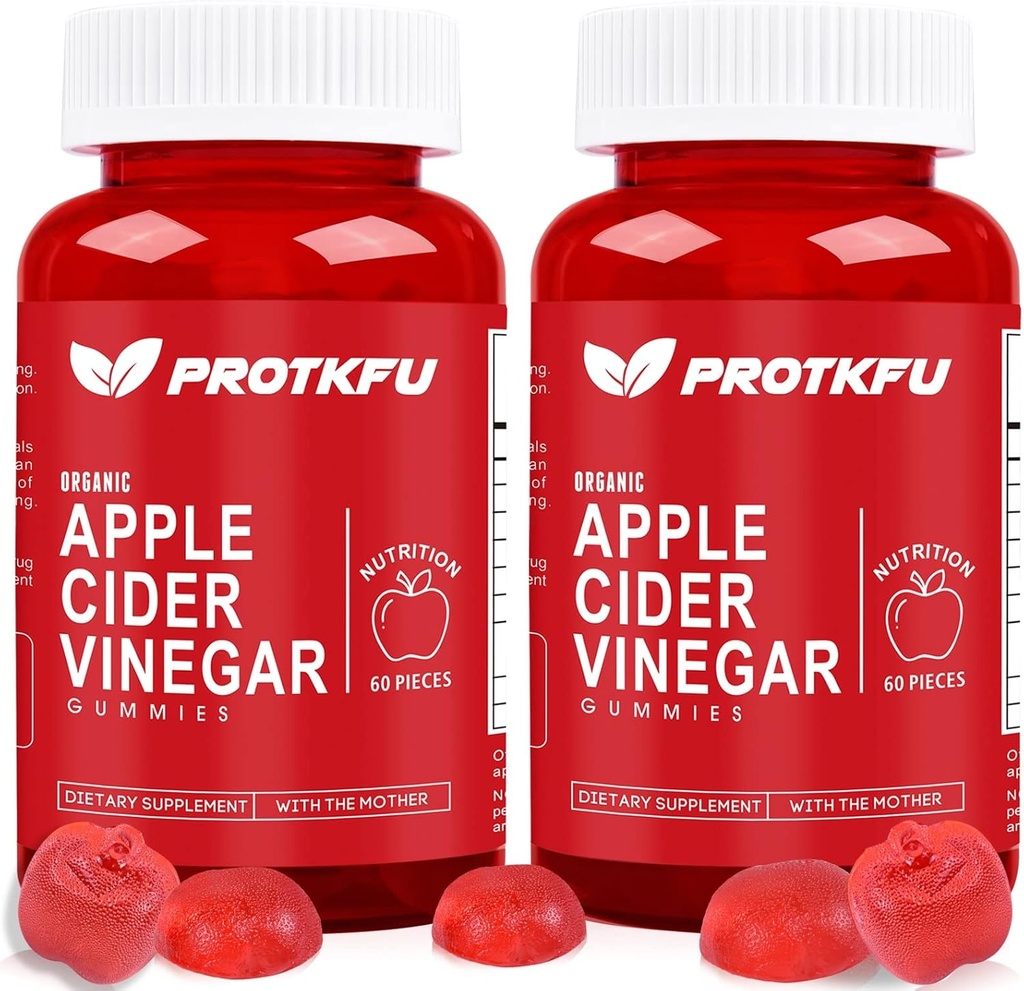 Æblecider Vincitol Gummies, 120 Grev Max Strength 1000mg ACV Gummies med vitamin B12 & B6, for Metabolisme, fordøjelse, Detox, Gut & immunforsvar, Vegan & Non- GMO, Gelatin- Free