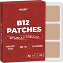 VIORY B12 Patches (pakke med 60) - 100% Natural Patch for kvinder og mænd - Firming, Energi, Focus & Body Support - Forbedret formel