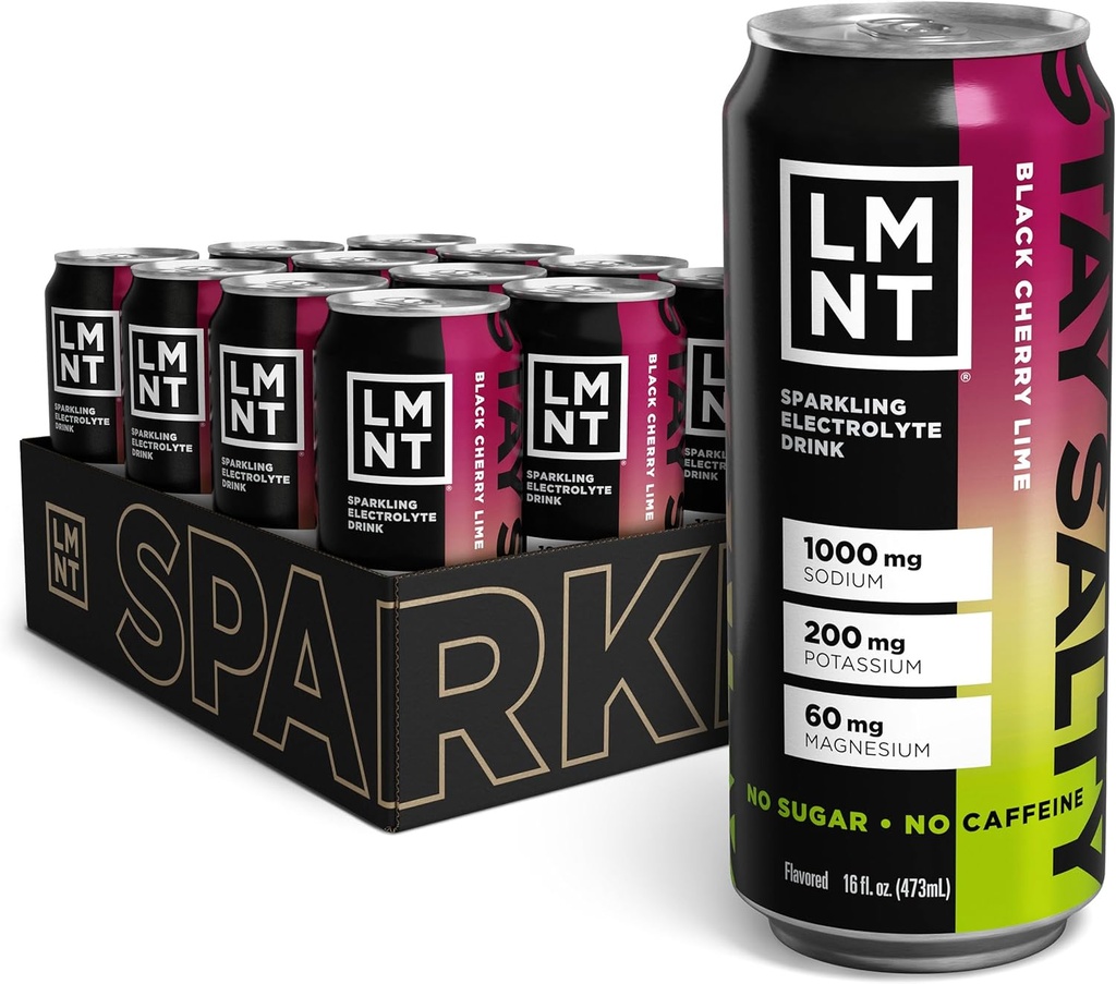 Drink LMNT Sparkling Electrolyte Drink - Black Cherry Lime