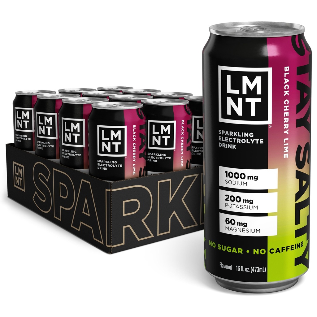 Drink LMNT Sparkling Electrolyte Drink - Black Cherry Lime
