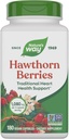 Nature's Way Hawthorn Berries - Traditional Support for Heart Health* - Non-GMO Project Verified - Herbal Supplement - Gluten Free - 180 Vegan Capsules
