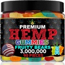 Hamp Gummies for Sleep- Infused Bedtime Support, Slap af, rolig, ubehag -Høj potens Hempoil Gummy Bears Fred og afslapning -Fruit Flavors-Natural Omega Hamp Ediadories-Made in USA- 90 Bears